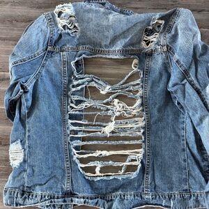 Distressed Tokyo Darling Blue Denim Jacket